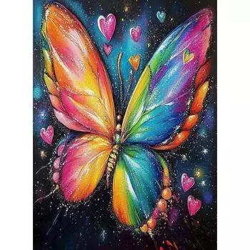RUOPOTY Diy Paint By Numbers Kits Красочные бабочки, расписанные вручную на холсте Diy Crafts Художественные принадлежности Живопись для взрослых Декор для дома 40x50cm NO Frame