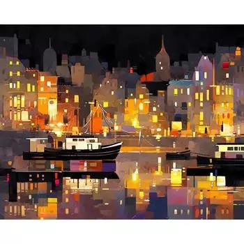 RUOPOTY Modern City Painting By Numbers For Adults Bridge Home Decors Coloring By Numbers Wall Art Picture Paint Kit Diy Gift 40x50cm NO Frame