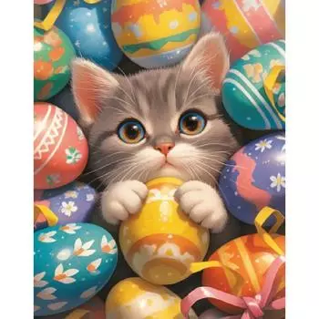 Ruopoty Painting By Numbers Cat For Adults Kits Diy Paint By Numbers On Canvas Animals Home Decor Digital Painting 40x50cm NO Frame