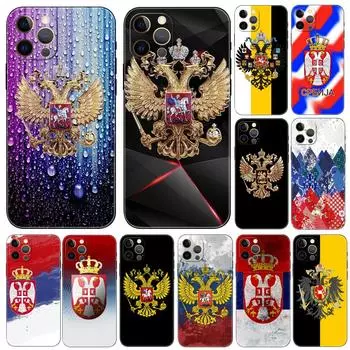 Чехол для телефона с флагом России для iPhone 5 5s 2020se 6 6s 7 8 plus x 10 XR XS 11 12 13 mini pro MAX черная задняя крышка из ТПУ iphone 5 5S SE 2016