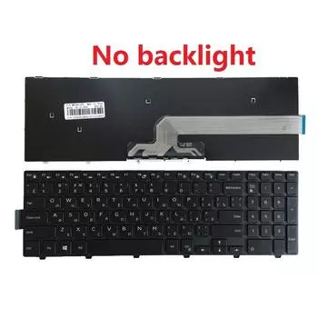 Русская клавиатура для ноутбука Dell Inspiron 15 3000 5000 3541 3542 3543 5542 3550 3878 5545 5547 15-5545 17-5000 чёрный