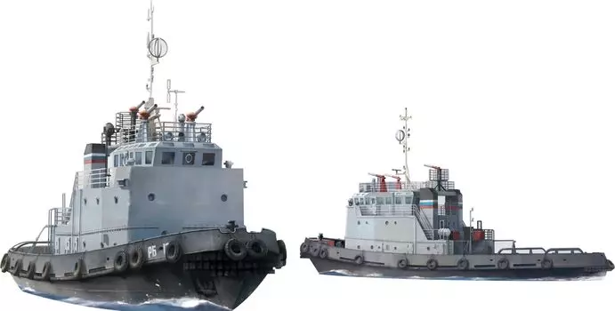 Русский буксир типа ТАКОМ набор из 2 пластиковых моделей TKO6011 1/350 192/192A