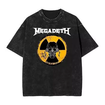 Rust in Peace Целевые Футболки с Вареным Эффектом Уличная Мода Футболка Megadeths Футболки Топы Мужские Женские С Графическим Принтом M