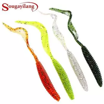 Рыболовная приманка Sougayilang Umpan Pancing Мягкая рыболовная приманкаBuatan Bahan Halus Ukuran 18 см 7 дюймов/7 г красный