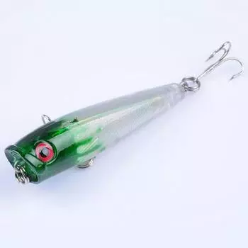 Рыболовные приманки 6,5 см Topwater Popper Bait 6 цветов Жесткая приманка Искусственные воблеры Пластиковые рыболовные снасти