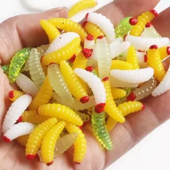 Рыболовные приманки Искусственные приманки Мягкие рыболовные приманки Нахлыстовые приманки Искусственный хлебный червь красный/зелёный