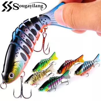 Рыболовные приманки Sougayilang Многочленные приманки Swimbait Искусственные приманки Minnow Hardbait Wobbler Crankbait 1