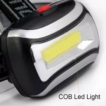 Рыболовный фонарь Mini COB LED Headlight Torch Водонепроницаемый Headlight Torch Фонарь для кемпинга на открытом воздухе Ночь чёрный