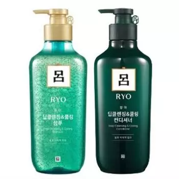 Ryo Cheong-A Deep Cleansing Cooling Shampoo + Rinse 550 мл/Шампунь-ополаскиватель, 1 шт., 550 мл