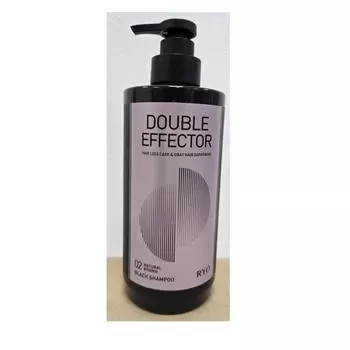 Ryo Double Effector Gray Cover Black Shampoo Натуральный коричневый цветочный мускусный аромат, 543 мл, 1 шт.