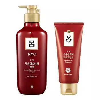 Ryo HamBit Damage Care и питательный шампунь 480 мл и лечение 300 мл Shampoo&Treatment