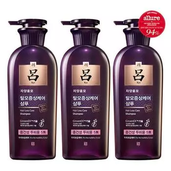 Ryo Jayangyunmo 9EX Hair Loss Symptoms Профессиональный шампунь для нормальной и сухой кожи головы, 400 мл, 3 шт.