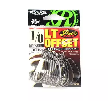 Ryugi HLT027 LT Офсетные червячные крючки, размер 1/0 (8109)