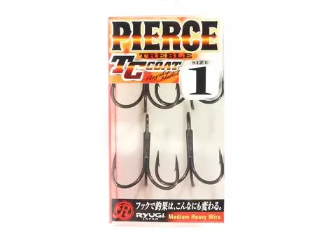 Ryugi HPT044 Тройные крючки Pierce средней тяжести, размер 1 (1635 г.)