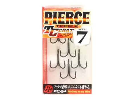 Ryugi HPT044 Тройные крючки Pierce средней тяжести, размер 7 (1697 г.)