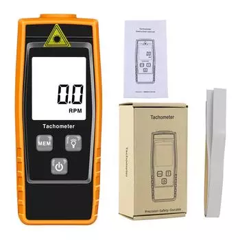 RZ853 Digital Laser Tachometer 2.5~99999RPM Rang Rpm Meter Non-contact Tachometer with Reflection Tag Tachometer чёрный