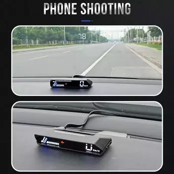 S100 Авто HUD OBD2 Проекция дисплея на стекле Скорость автомобиля Проектор на лобовое стекло Спидометр Сигнализация Электронные аксессуары