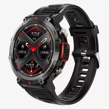 S100 KE3 Фонарик Смарт-часы 1,43-дюймовый Amoled Большой Экран BT Световой Сигнал Смарт-часы Для Мужчин Спорт На Открытом Воздухе Фитнес-Трекер чёрный