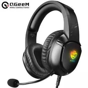 S20 RGB игровые наушники, 3,5 мм объемный звук компьютерная гарнитура для ПК наушники микрофон для PS4 Switch Xbox-one чёрный