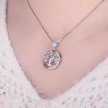 S925 серебряное дерево свободы, ожерелье, серьги, комплект украшений 925 silver