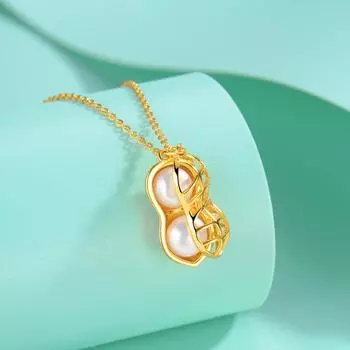 S925 Серебряный арахис Good Things Happen Light Роскошное жемчужное ожерелье для женщин Ключичная цепочка Ювелирные изделия Подарки на праздники 925 Silver