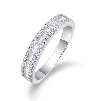 Кольцо S925 Silver Beautiful Moissanite с закрытым кольцом Beauty 5