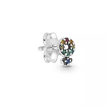 S925 Silver E Series Single Stud Earrings Lucky Hand Love Fashion Stud Earrings Women s Earrings