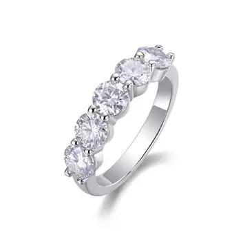 Кольцо S925 Silver Hao Set 50 Points с муассанитом Panyu Beauty 5