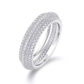 S925 Silver Moon Shadow Streamer Ring Moissanite With Rings All Over Beauty 5