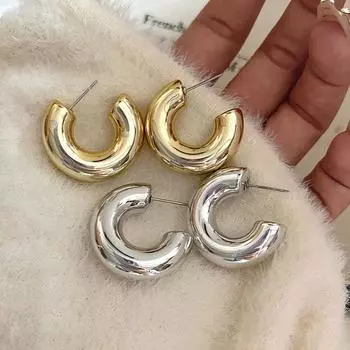 Серьги-иглы из серебра 925 пробы с геометрическим узором, простые модные серьги-гвоздики, подходящие друг другу, нишевый дизайн, серьги-гвоздики премиум-класса золотой