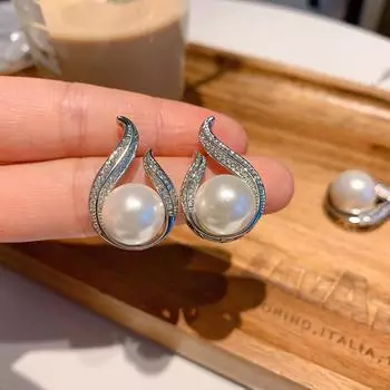 S925 Silver Needle Simulation Gemstone Set Fashion Pendant Necklace Earrings Wedding Jewelry Two-piece Set