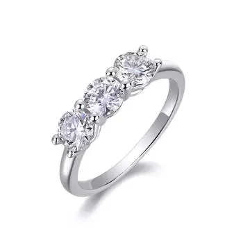 Кольцо из серебра S925, 5 мм, муассанит, закрытое кольцо Beauty 5