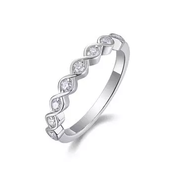 S925 Silver Ring Closed Ring Moissanite Ring No. 5