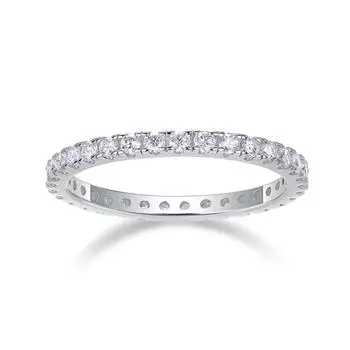S925 Silver Ring Female Moissanite Day Closed Ring US code No. 5