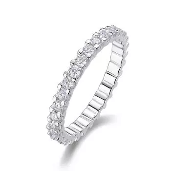 S925 Silver Ring Female Moissanite Dot Wish Closed Ring Mido No. 5