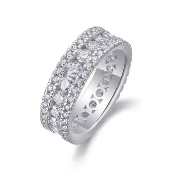 Серебряное кольцо S925 с муассанитом Beauty 5