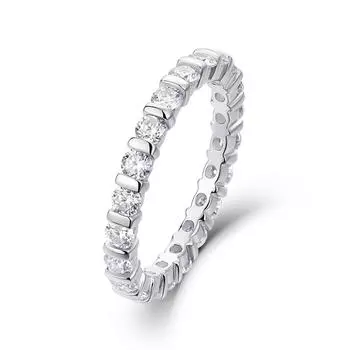 S925 Silver Ring Moissanite With Closed Ring Beauty No. 7