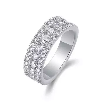 Серебряное кольцо S925 с муассанитом Beauty 5