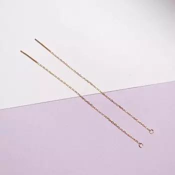 S925 Sterling Silver Accessories O-Shaped Chain Long Ear Threads DIY Handwork Gold color 9cm
