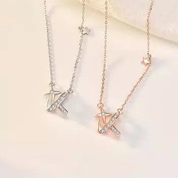 S925 Sterling Silver Meteor Necklace Women s Personality Fashion Collarbone Chain