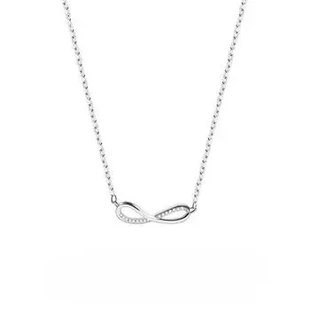 S925 Sterling Silver Necklace for Women Niche Design Simple Elegant Ring Clavicle Chain 925