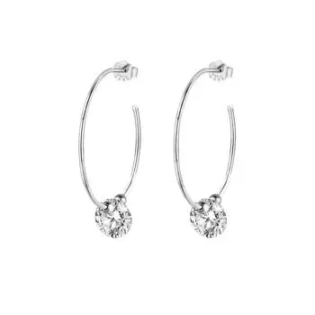 S925 Tremella Ring Муассанит 2 карата Новые длинные серьги Аксессуары для ушей