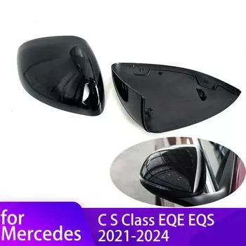 S Class S480 S580 4Matic S680 Guard Carbon Look CS Class W206 W223 Сменная крышка зеркала для Mercedes-Benz EQE V295 EQS чёрный