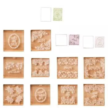 С Днем матери Love Rose Embossing Press Stamper Mom Birthday Fondant Cookie Cutter Biscuit Form DIY Bakery Tools 2