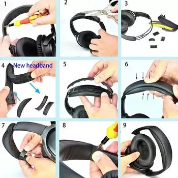 Съемная повязка на голову для наушников Bose Quietcomfort Qc35 Qc35Ii Qc45, сменная новая конструкция оголовья и подушки A2