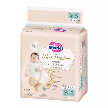 S First Premium 2x Soft Cashmere Touch White 19 pieces [Tape size] Mary s (4~8kg) белый