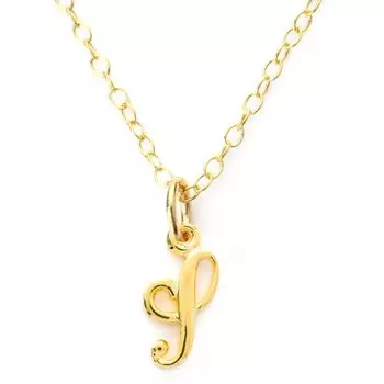S Initial Necklace K14GF Gold Filled Chain Metal Allergy Friendly Alphabet [Accessories Salt] Women s