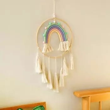 с кисточкой яркий цвет DIY настенный Радуга украшение фон реквизит