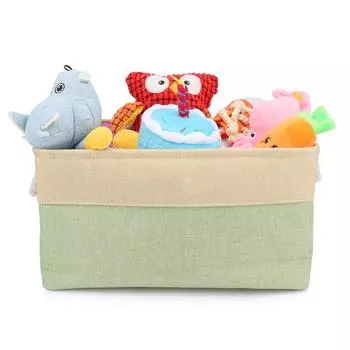 S/M/L Корзина для игрушек для домашних животных, сортировка всякой всячины, одежда для кошек и собак, ящик для хранения, аксессуары, ящик для организации хранения S 31X21X12cm зелёный