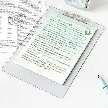 С низкопрофильным золотым зажимом, прозрачный блокнот формата А4, блокнот для письма, планшет для письма, папка для файлов формата А4, органайзер, папка для документов